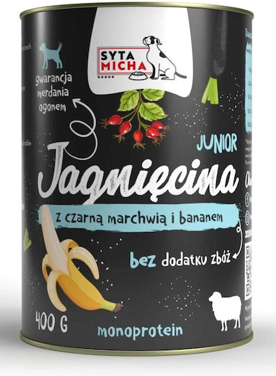 Syta Micha Wet Food for Puppies in Cans with Lamb and Carrot Grain-Free & Gluten-Free 400gr
