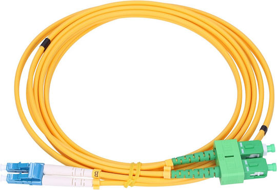 Extralink Кабел Оптично Влакно LC/UPC-SC/APC 2м Жълт