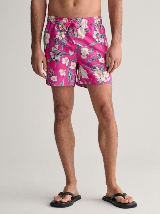 Gant Men's Swimwear Shorts Purple with Patterns