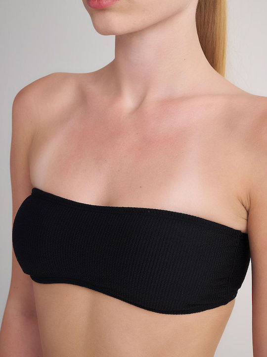 SugarFree Strapless Bikini Top με Ενίσχυση Μαύρο