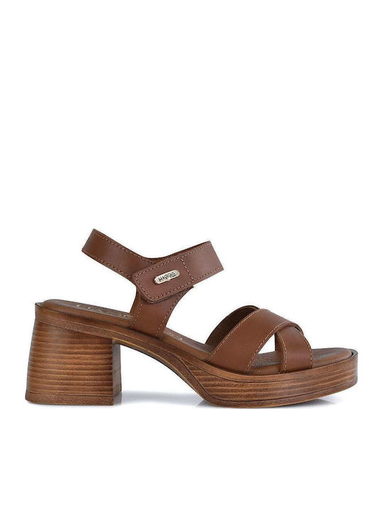 Harris Leather Women's Sandals Tabac Brown with...