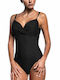 Women's One-Piece Swimsuit with Underwire Support Bluepoint 24058094d-02 D Cup Black