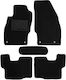 Set of Front and Rear Mats 5pcs for Opel Corsa 2006-2019 Black