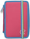 Cassette Full 2 Compartments Green & Pink Carioca Fluo