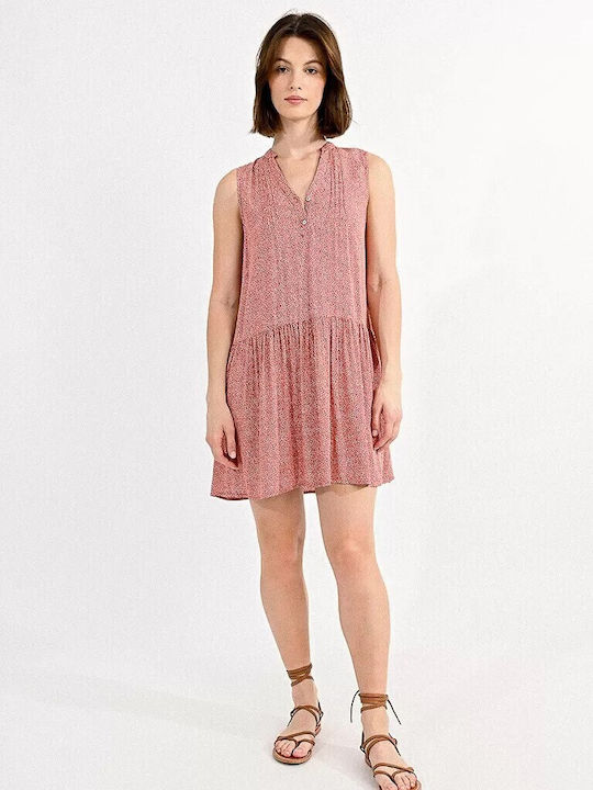 Molly Bracken Mini Hemdkleid Kleid mit Rüschen Caramel