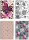 Caiet cu spirală Interdruk Flowers 3 Teme 17x25 180 Pagini Diverse modele