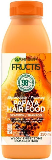 Garnier Fructis Papaya Hair Food Σαμπουάν Αναδόμησης/Θρέψης για Ταλαιπωρημένα Μαλλιά 350ml