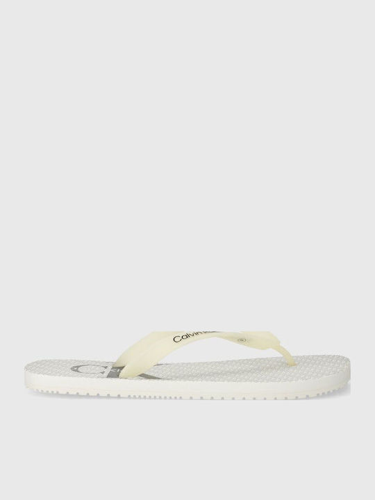 Calvin Klein Men's Flip Flops White
