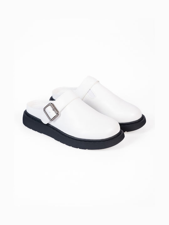 Closed Buckle Shaboos White