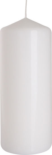 Bispol Decorative Candle White 6x15cm