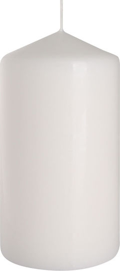 Bispol Decorative White Candle 8x15cm