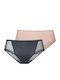 Γυναικεία Slip 2Pack με Δαντέλα Grey/beige