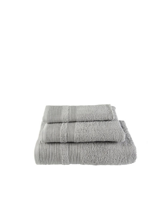 Astron Italy Πετσέτα Προσώπου 50x90εκ. Light Grey Βάρους 600gr/m²