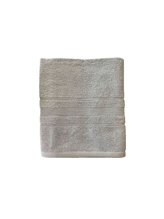 Sidirela Πετσέτα Σώματος Line 70x140εκ. Light Grey Βάρους 550gr/m²