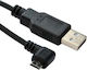 Microconnect Angle (90°) USB 2.0 to micro USB Cable Μαύρο 3m (USBABMICRO3ANG) 1τμχ