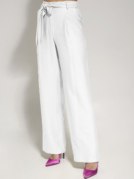 Tresor Damen Stoff Palazzo-Hose WHITE