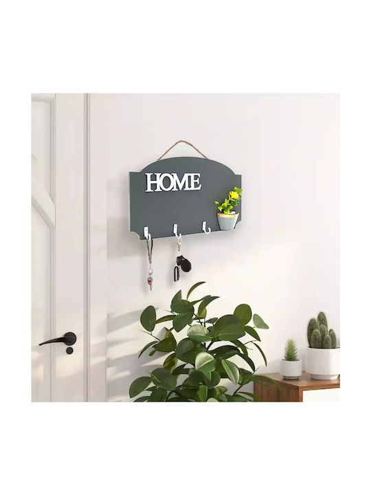 Uncle George Wall Key Holder Wooden Wooden Grey...