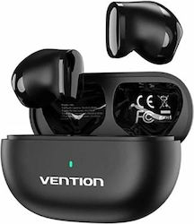 Vention Tiny T12 Earbud Bluetooth Handsfree Ακουστικά με Θήκη Φόρτισης Μαύρα