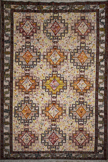 Sprintzio Teppich Rechteckig Seide Beige-multi