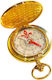 Good Quality Gold Nautical Compass 4.5cm White Red Needle