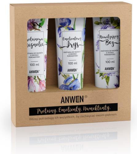 Anwen Hair Care Sets Medium Porosity Hair Set Protein Orchid 100ml + Emollient Irys 100ml + Moisturizing Bez 100ml