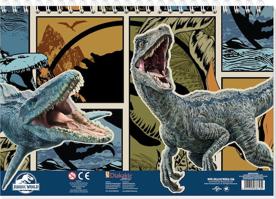 Malblöcke 23x33cm 40f Aufkleber Jurrasic 2 570990