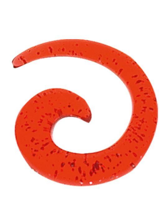 Σκουλαρίκι Stretching Spiral από Ατσάλι 5mm Κόκκινο