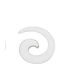 Σκουλαρίκι Stretching Spiral από Ατσάλι 6mm Ασημί