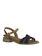 Flache Sandalen für Damen in Blau Farbe