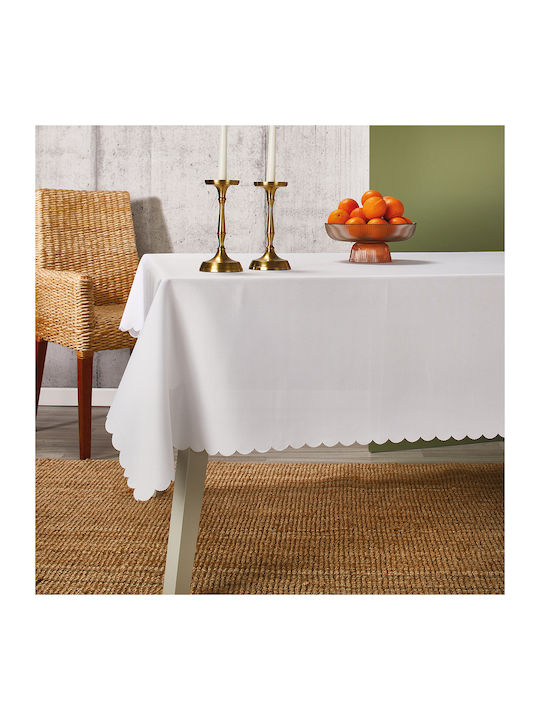 Whitegg Tablecloth Stain Resistant White 140x180cm