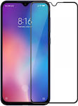 Vollflächig gehärtetes Glas 1Stück Schwarz (Redmi 9)