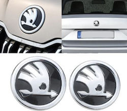 Skoda Octavia Superb Fabia Fabia Yeti Kodiaq Karoq Hood Decal Large Chrome 8cm 3v0853621a