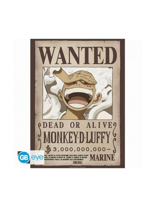 One Piece Monkey D Luffy Wanted Poster Αυθεντική Αφίσα 52x38cm