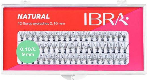 Ibra Natural Knot-Free False Eyelashes 0.10 C-9mm