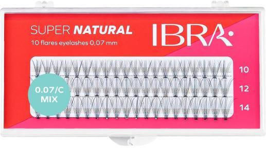 Ibra Tufts False Eyelashes Super Natural 10 D-0.07mm C Mix