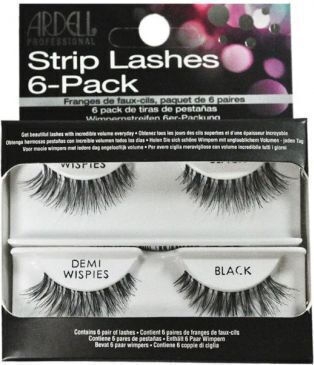 Ardell Strip Lashes 6-pack Demi Wispies 6 Pairs False Eyelashes Black