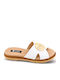 Women's Flat Sandals Anatomic in White Color