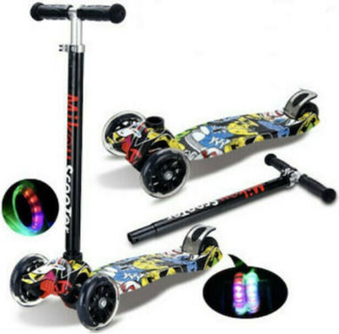 Kids Foldable 3-Wheel Scooter for 4+ Years Multicolour