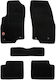 Autopataki Set of Front and Rear Mats 4pcs for Fiat Grande Punto 2005-2018 Black