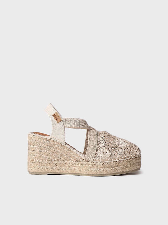 Toni Pons Women's Platform Espadrilles Beige