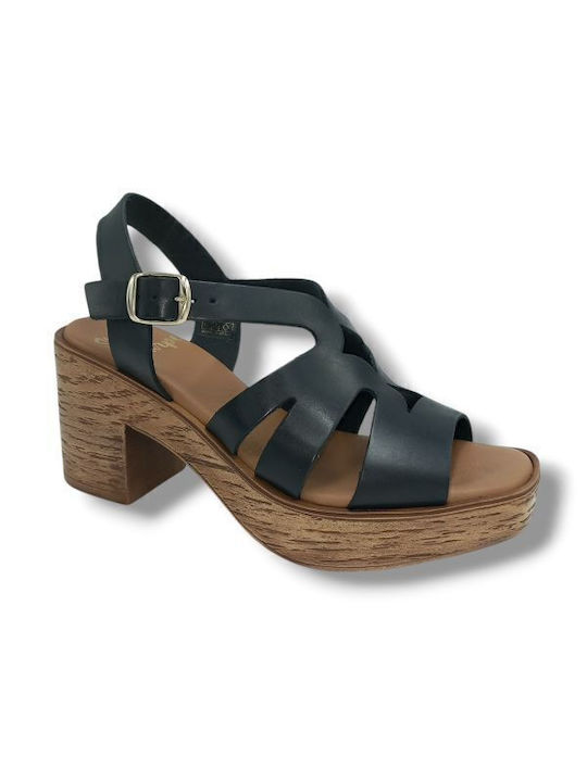 Studio Scarpe Δερμάτινα Πέδιλα Μαύρα