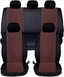 Car Seat Cover Set Leatherette Black