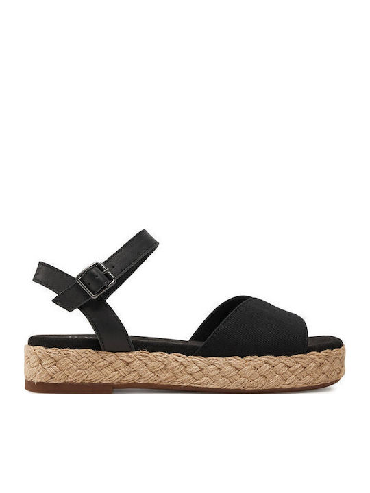 Toms Espadrilles Γυναικεία Σανδάλια Μαύρα