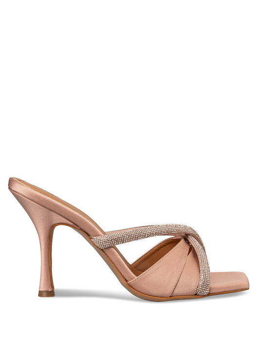 Envie Shoes Mules mit Absatz in Gold Farbe