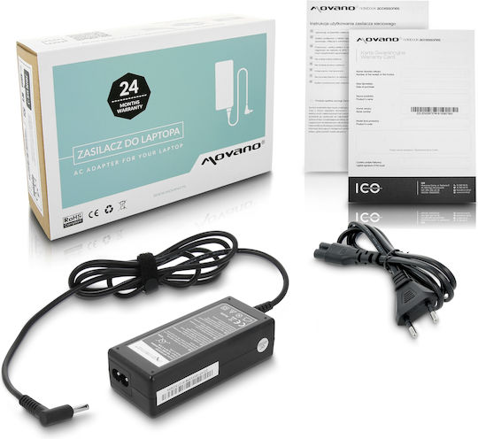 Movano Φορτιστής Laptop 65W 19.5V 3.33A για HP