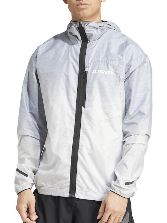 Adidas Terrex Xperior Light Windweave Men's Jacket Waterproof and Windproof Gray