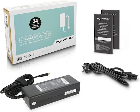 Movano Φορτιστής Laptop 135W 19V 7.1A για Acer με Αποσπώμενο Καλώδιο Τροφοδοσίας