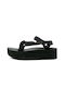 Teva Damen Flache Sandalen Flatforms in Schwarz Farbe