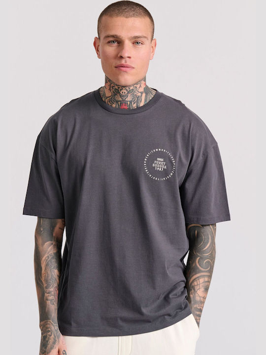 Funky Buddha Men's Short Sleeve T-shirt Gray