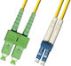 Microconnect Καλώδιο Οπτικής Ίνας SC/APC-LC/UPC 5m Κίτρινο